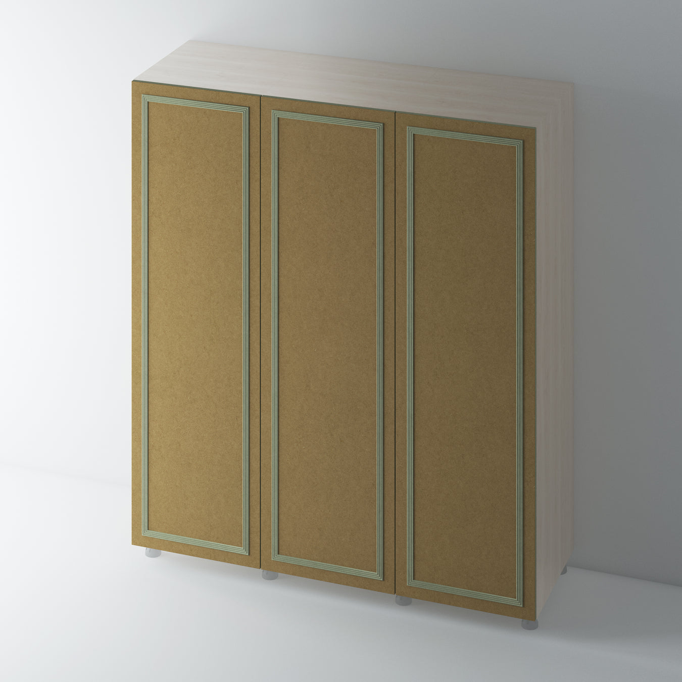 Bare Flat Panel Wardrobe Doors with Reed Moulding - Foxstow