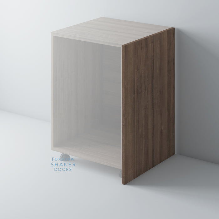 Walnut Veneer Flat End Panel for IKEA METOD - Foxstow