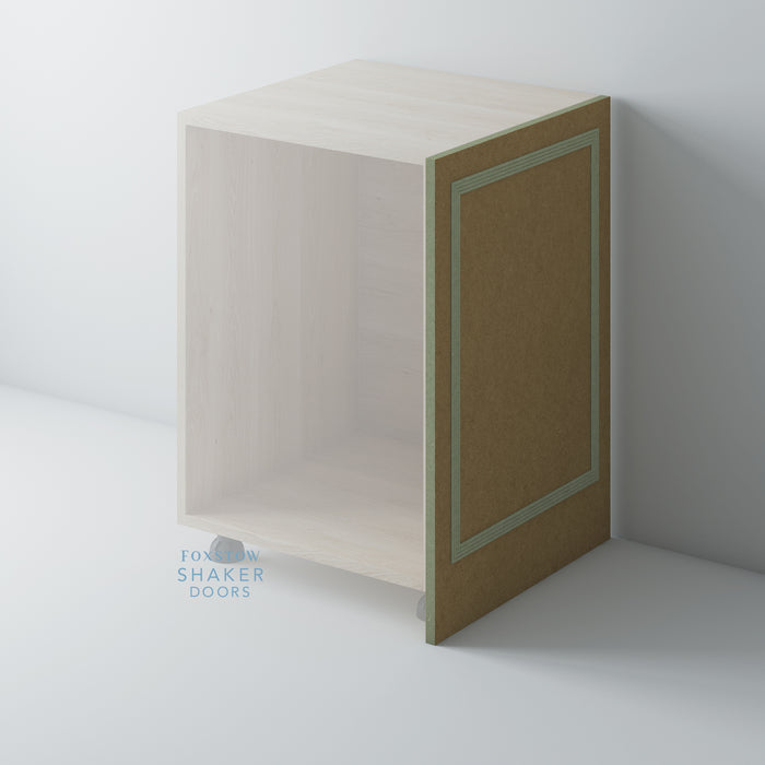 Bare, Flat End Panel with REED Mouldings - Foxstow