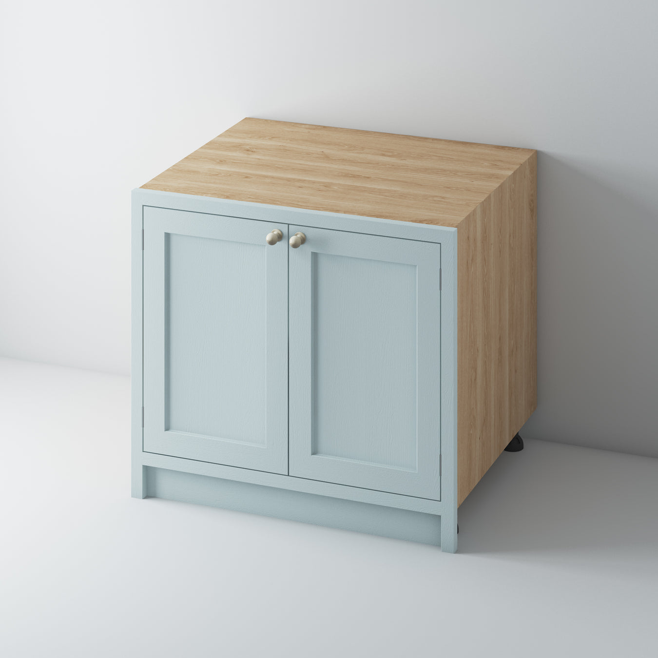 OAK Cabinets with Painted OAK Shaker Doors Base Cabinets - Foxstow