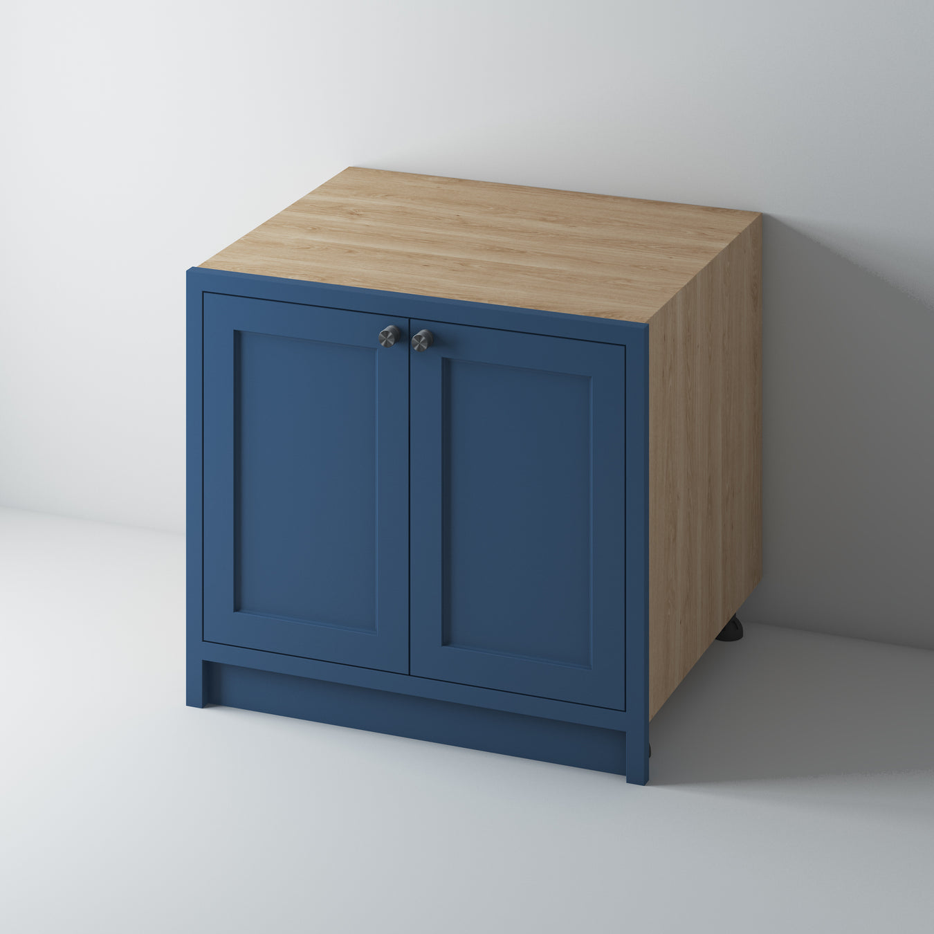 In Frame Oak Cabinets with Painted MDF Doors - Foxstow