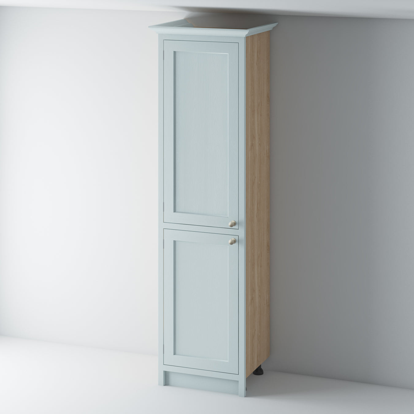 OAK Cabinets with Painted OAK Shaker Doors Full Height - Foxstow