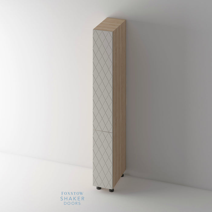 QUINS Pattern Kitchen Door and Hickory Cabinet - Foxstow