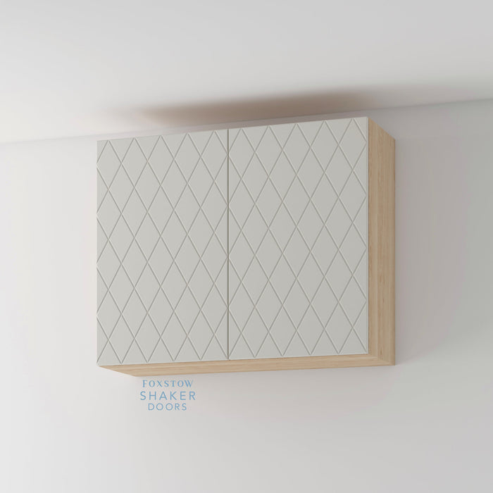 QUINS Pattern Kitchen Door and Blanco Cabinet - Foxstow