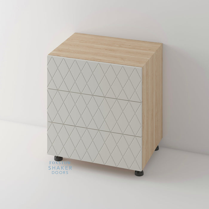 QUINS Pattern Kitchen Door and Hickory Cabinet - Foxstow