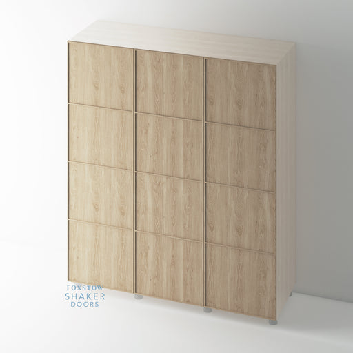 Super Skinny Shaker OAK 4 Panel Wardrobe Door - Foxstow