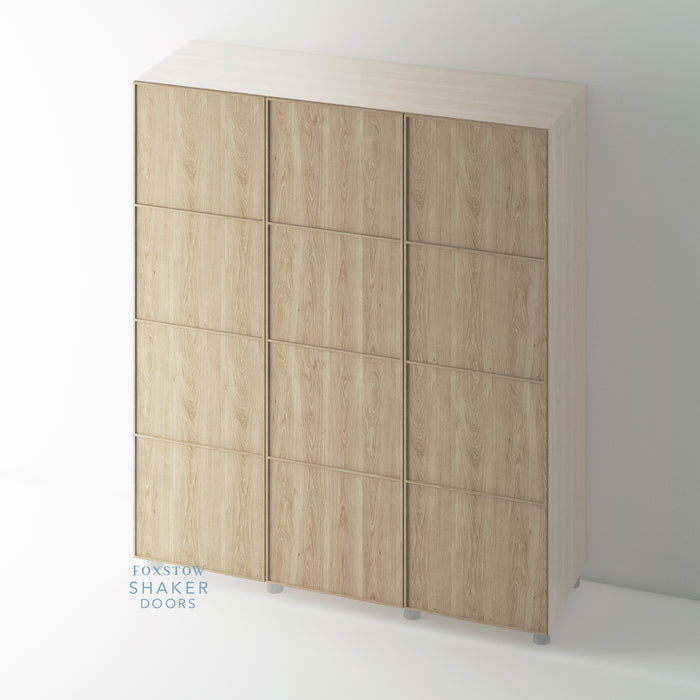 Super Skinny Shaker OAK 4 Panel Wardrobe Door - Foxstow