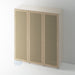 OAK, Single Panel Shaker Wardrobe Door with RATTAN - Foxstow