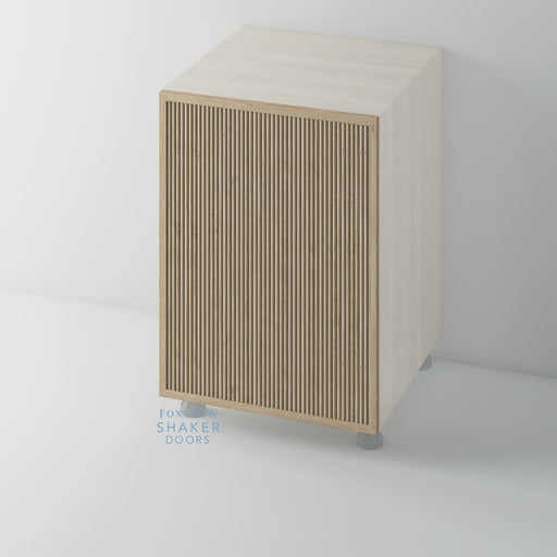 OAK, Slimline Shaker Reeded Kitchen Door - Foxstow