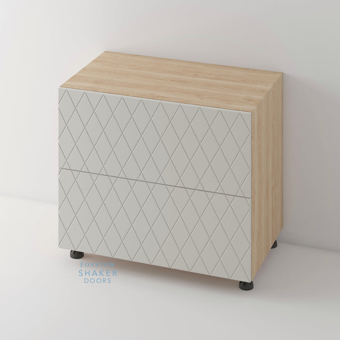 QUINS Pattern Kitchen Door and Blanco Cabinet - Foxstow