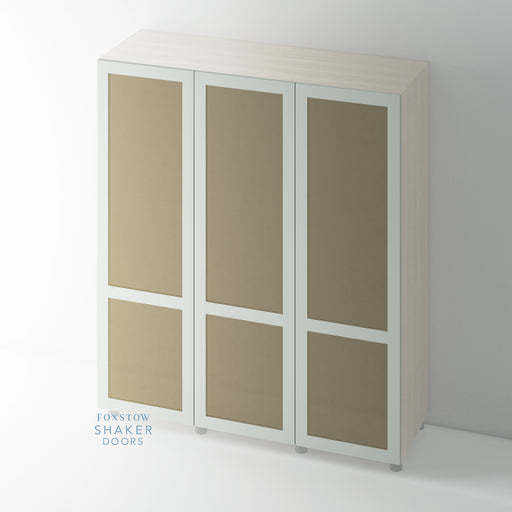 Painted, 2 Panel Shaker Rattan Wardrobe Door - Foxstow