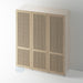 OAK, 2 Panel Reeded Shaker Wardrobe Door - Foxstow