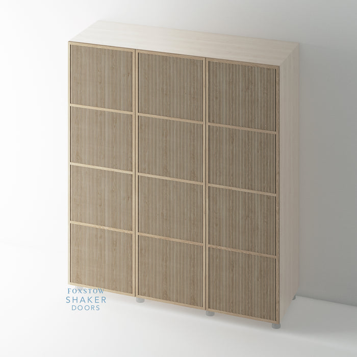 OAK, Slimline Shaker Rattan Wardrobe Door for IKEA PAX - Foxstow