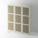Painted, 3 Panel Shaker Rattan Wardrobe Door - Foxstow