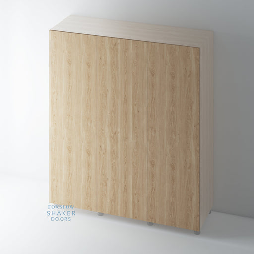 Bare Oak Veneer Flat Wardrobe Door - Foxstow