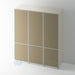 Painted, 2 Panel Slimline Shaker Wardrobe Door with RATTAN - Foxstow