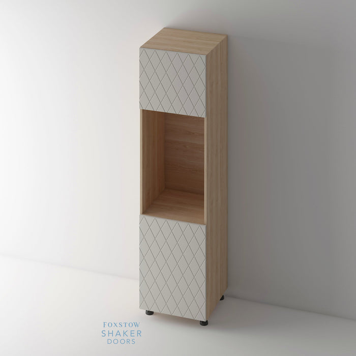 QUINS Pattern Kitchen Door and Blanco Cabinet - Foxstow