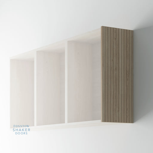 Oak Veneer Flat Grooved Clad on End Panel for IKEA METOD - Foxstow