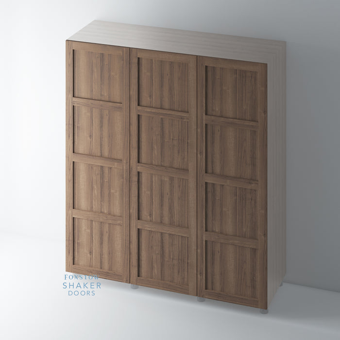 WALNUT, Shaker Wardrobe Door for IKEA PAX