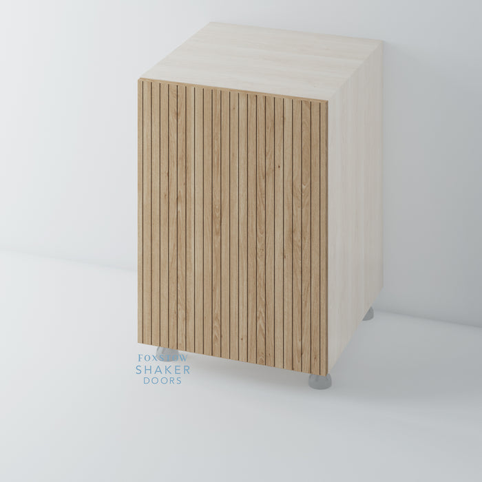 Oak Veneer Flat Grooved Kitchen Door for IKEA METOD - Foxstow