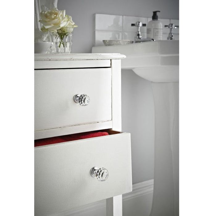 Harley, Zinc Alloy and Crystal Glass, Knob - Foxstow