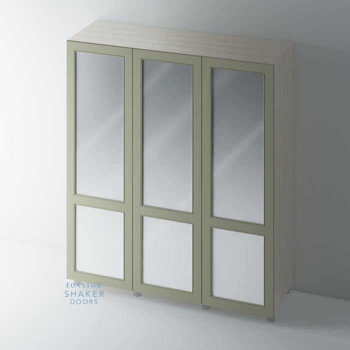 Painted, Mirrored Shaker with Staff Bead Mouldings for IKEA PAX - Foxstow