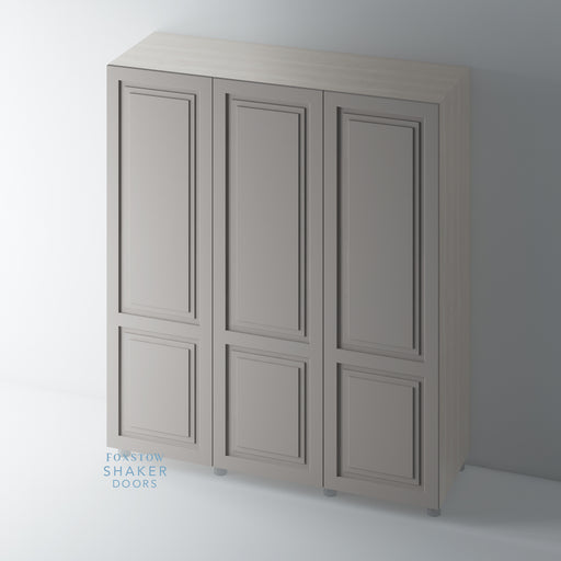 Painted, 2 Panel Stepped Panel Shaker Wardrobe Door - Foxstow