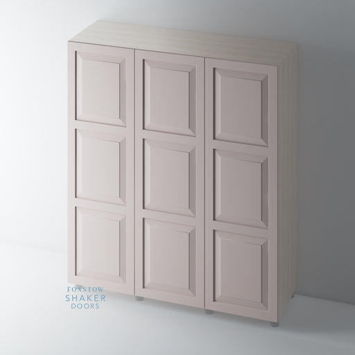 Painted, 3 Panel Raised Panel Shaker Wardrobe Door - Foxstow