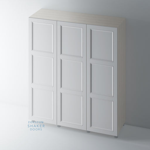 Painted, 3 Panel Shaker Wardrobe Door with OGEE Mouldings - Foxstow