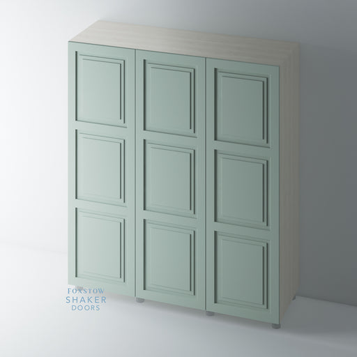 Painted, 3 Panel Stepped Panel Shaker Wardrobe Door - Foxstow