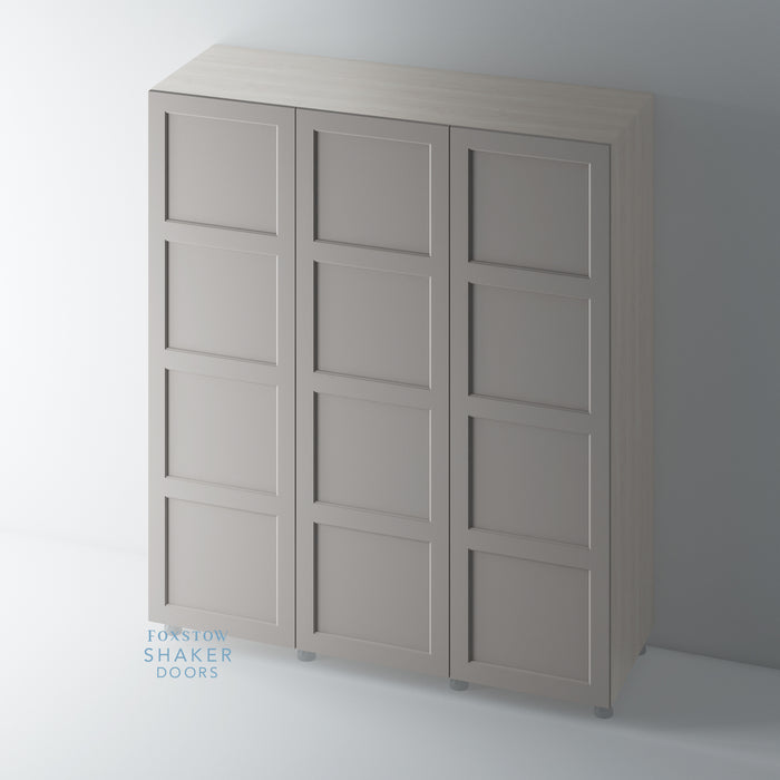 Painted, 4 Panel Shaker with OVOLO Wardrobe Door - Foxstow