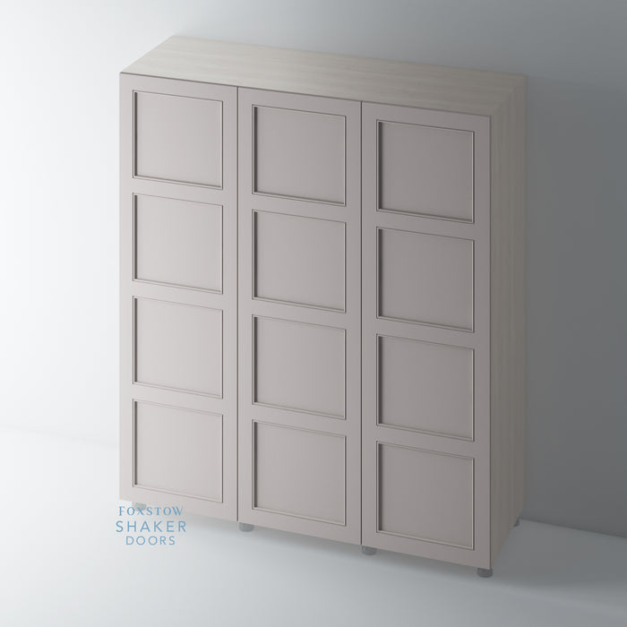 Painted, Shaker Wardrobe Door with Staff Bead Mouldings for IKEA PAX - Foxstow