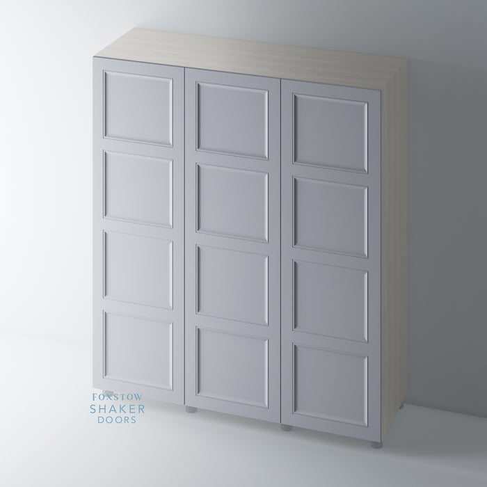 Painted, 4 Panel Shaker Wardrobe Door with OGEE Mouldings - Foxstow