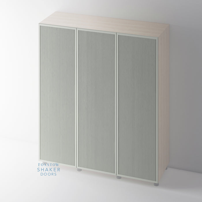 Painted, Slimline Shaker Reeded Wardrobe Door - Foxstow