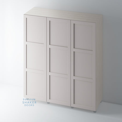 Painted, 3 Panel Shaker Wardrobe Door - Foxstow
