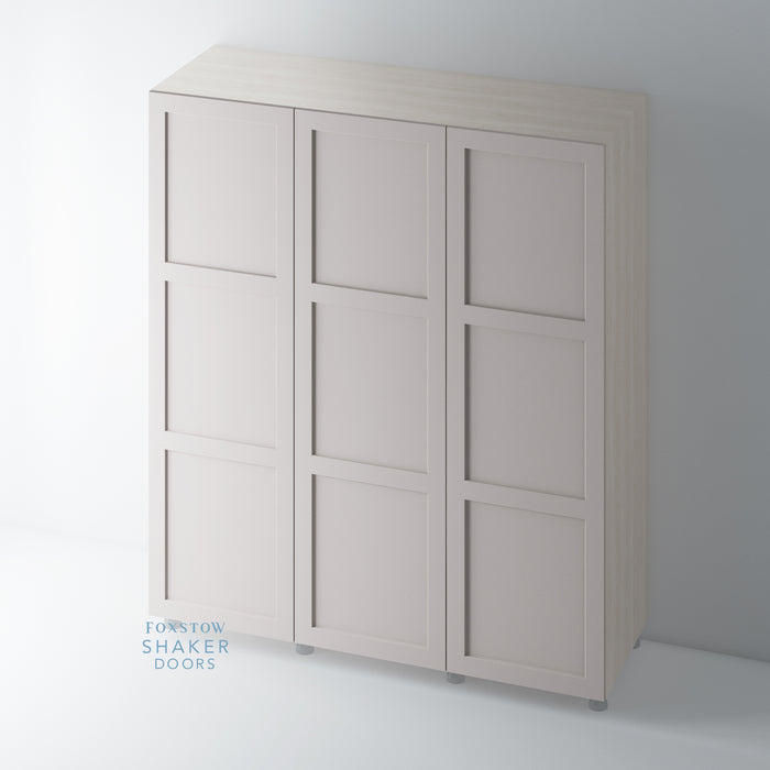 Painted, 3 Panel Shaker Wardrobe Door - Foxstow