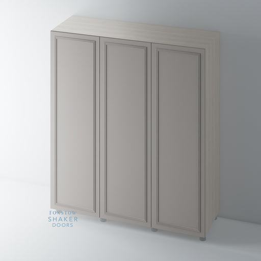 Painted, Flat Wardrobe Door with REED Mouldings - Foxstow