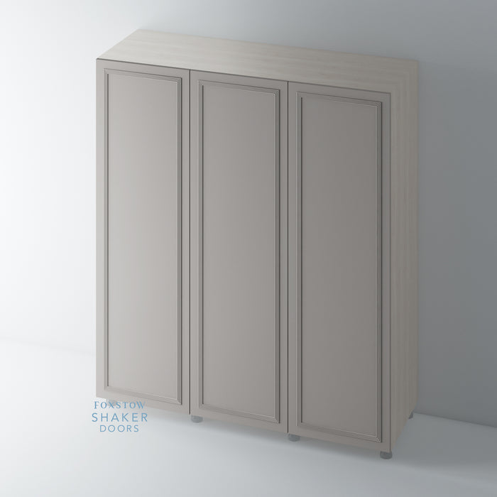 Painted, Flat Door with Reed Mouldings for IKEA PAX - Foxstow