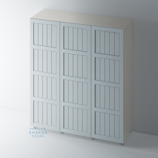 Painted, 4 Panel Tongue & Groove Shaker Wardrobe Door - Foxstow