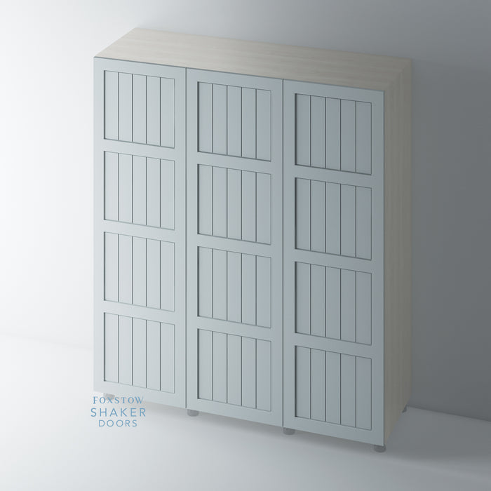 Painted, 4 Panel Tongue & Groove Shaker Wardrobe Door - Foxstow