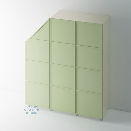 Painted, Slimline Shaker 4 Panel Angled Door - Foxstow
