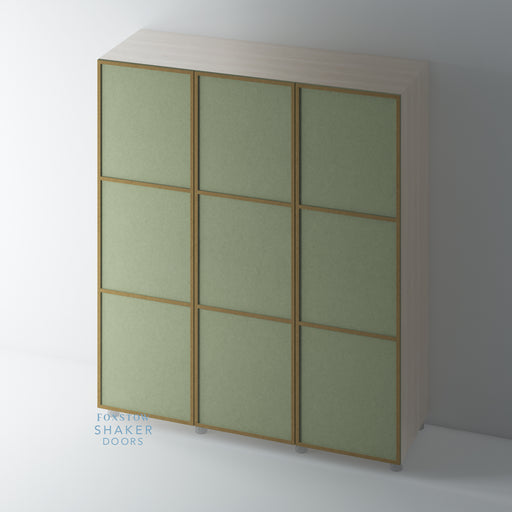Bare, Slimline Shaker 3 Panel Wardrobe Door - Foxstow