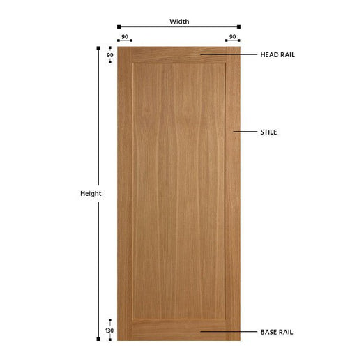 Single Panel Oak Shaker Door - Foxstow