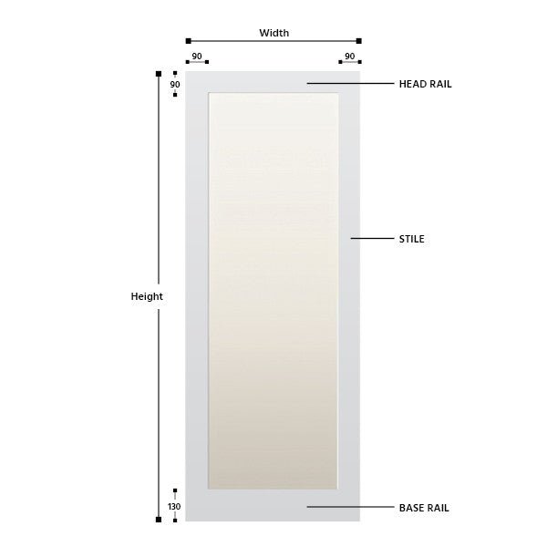 Glazed Single Panel Hardwood Shaker Door - Foxstow