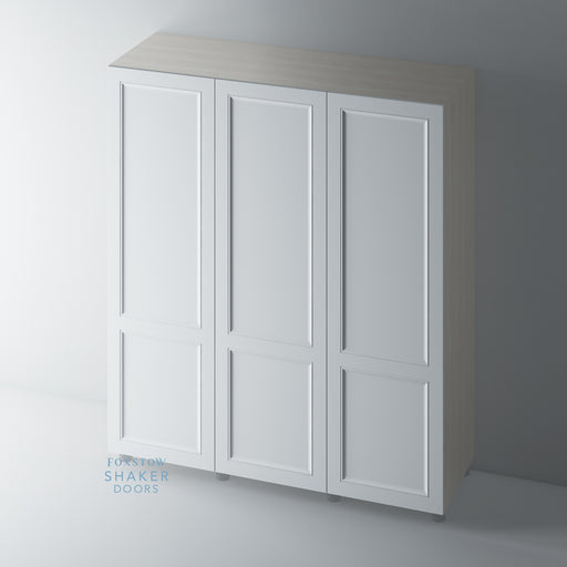 Primed, 2 Panel Shaker Wardrobe Door with OGEE Mouldings - Foxstow