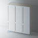 Primed, Shaker Wardrobe Door with OVOLO Mouldings for IKEA PAX - Foxstow