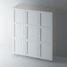 Primed, 3 Panel Shaker with STAFF BEAD Wardrobe Door - Foxstow