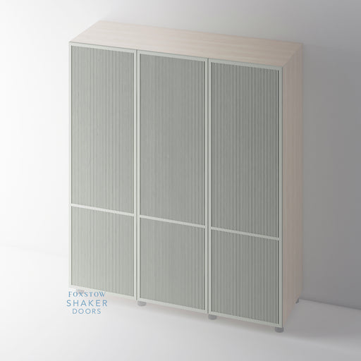 Painted, Shaker Slimline Reeded Wardrobe Door for IKEA PAX - Foxstow