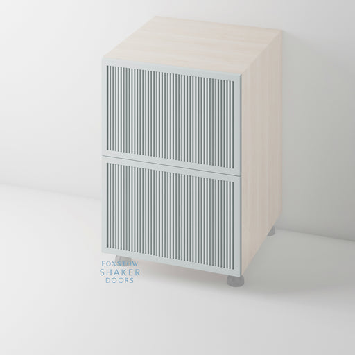 Painted, Slimline Reeded Shaker Kitchen Drawer for HOWDENS - Foxstow
