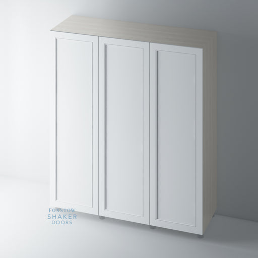 Primed, Shaker Wardrobe Door with STAFF BEAD Mouldings - Foxstow